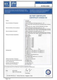Certificados Transformadores CB